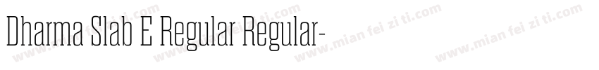 Dharma Slab E Regular Regular字体转换